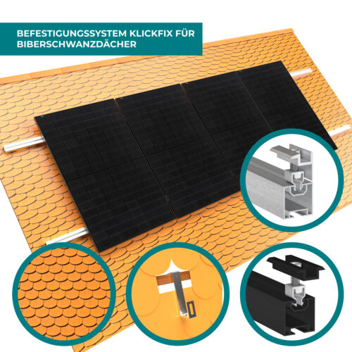 Photovoltaik Befestigung auf Biberschwanzdach – Bild 2