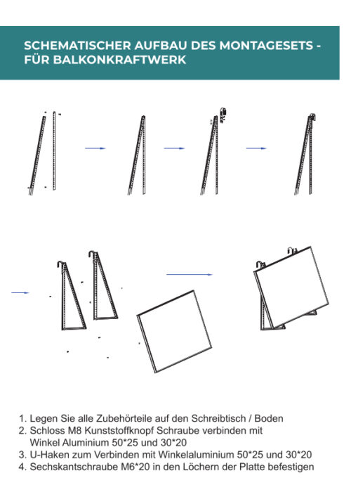 Montageset für Balkonkraftwerke 10-45° – Bild 7