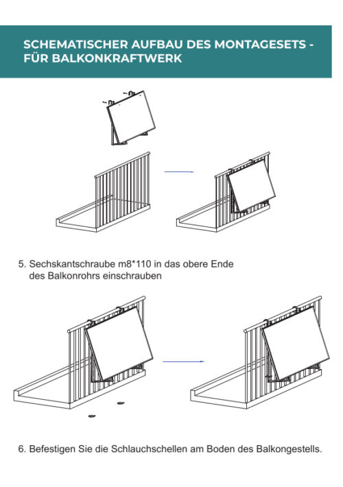 Montageset für Balkonkraftwerke 10-45° – Bild 8