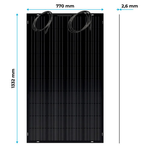 Flexible solar module full-black 200W - Image 6